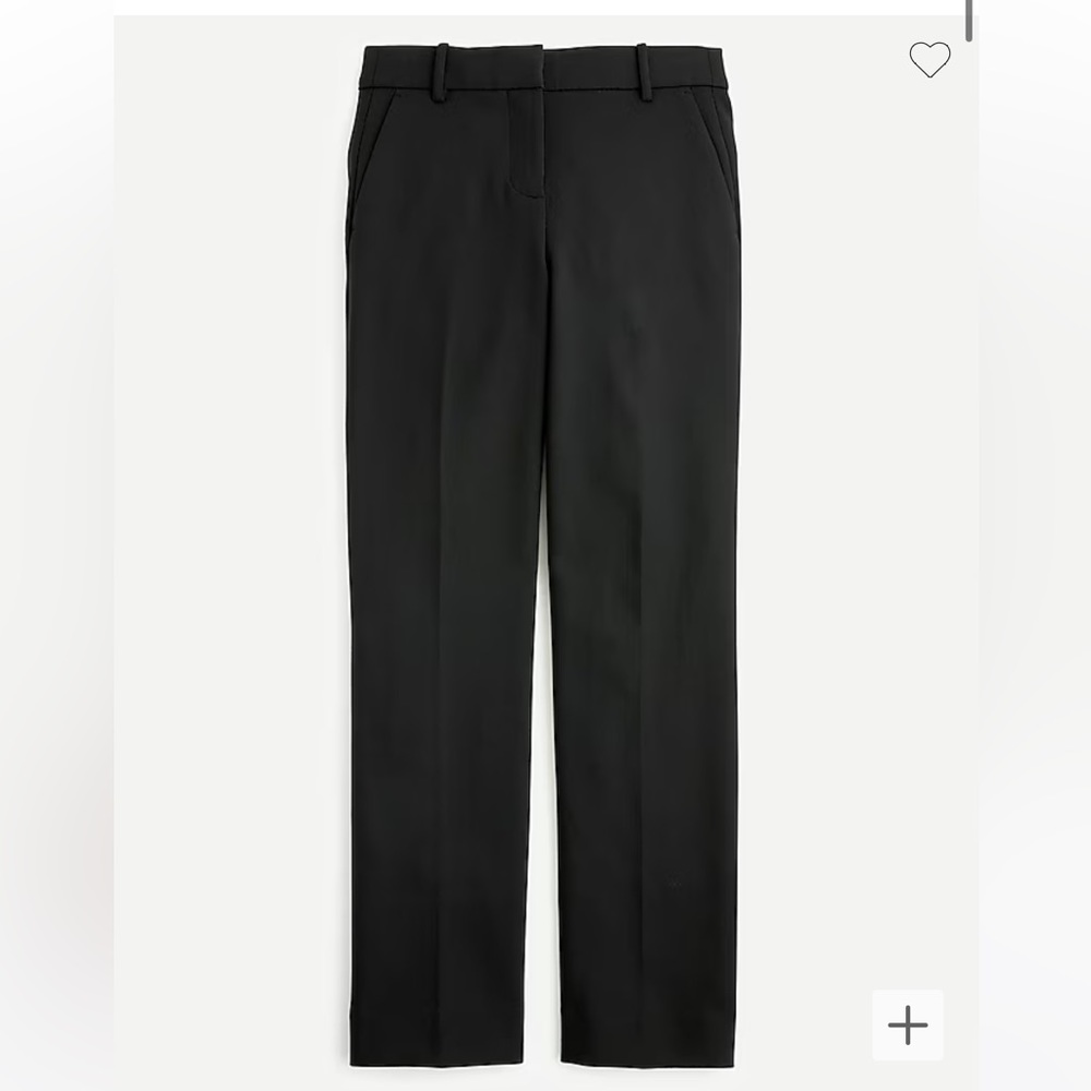 Black petite wide leg crop pants jcrew